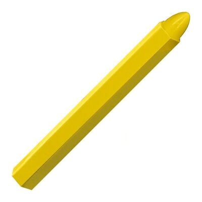 Yellow Marker Wax (Box of 12 Pieces) Tracer Wax, Industrial Marker, Metal Marker, Stone Marker