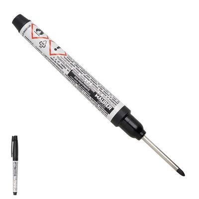 Black Long Tip Marker Pen, Deep Hole Marker, Difficult to Access Area Marker, Tracer, Construction Marker,