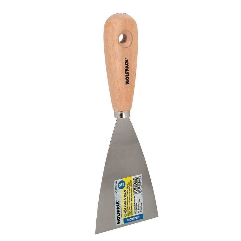 Spatula Wooden Handle Steel Blade 80 mm.  Plaster Spatula, Painter Spatula, Putty Spatula, Plaster Spatula, etc.