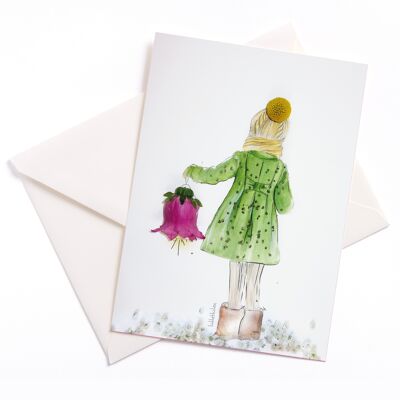 Glockenblume – Karte mit Farbkern und Umschlag | 207
