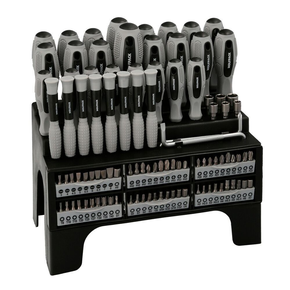 Set di cacciaviti/rimozione punte da 100 pezzi con espositore