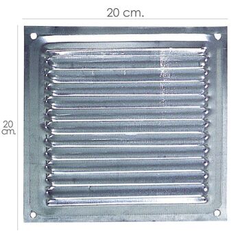 Grille de ventilation Vis 20x20 cm. Aluminium