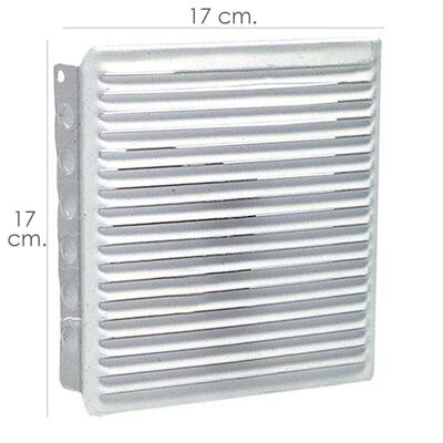 Recessed Ventilation Grill 17x17 cm. Lacquered White