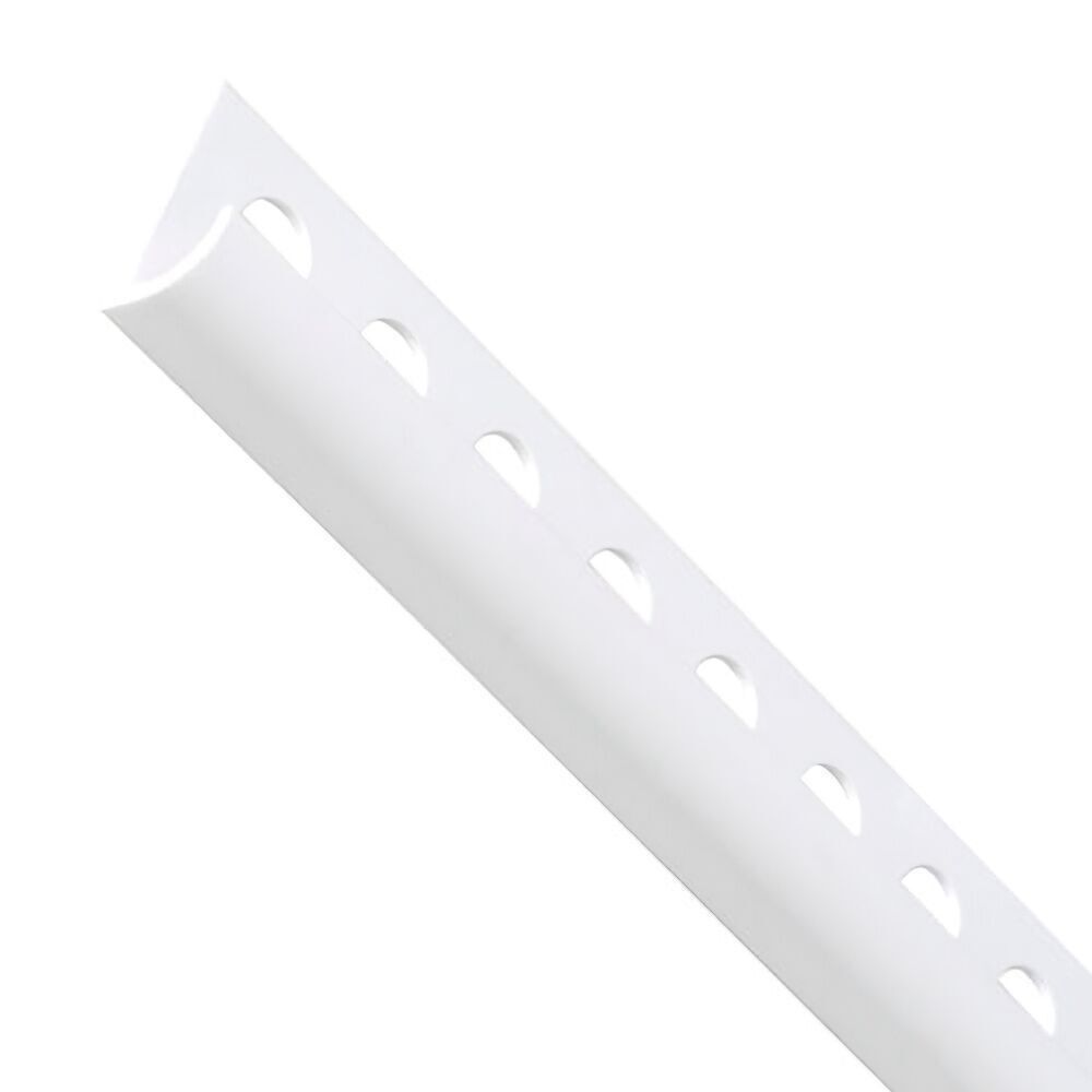 White PVC Edge Guard Bar 2.6 Meters Round Edge