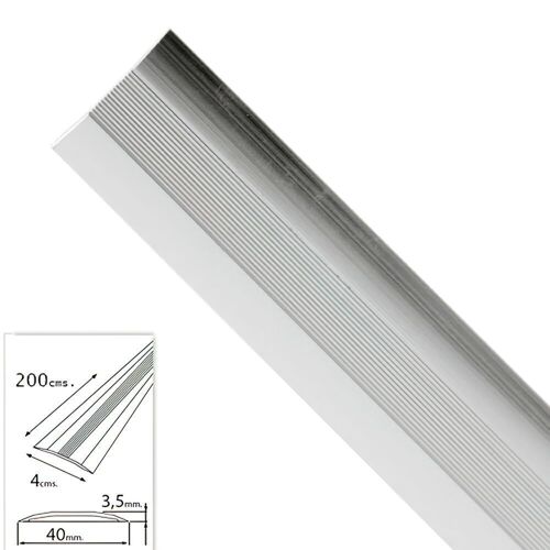 Tapajuntas Adhesivo Para Moquetas Metal Plata 200, 0 cm.