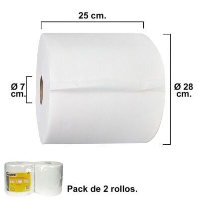 Industrial Hand Drying Paper Roll 850 Services Per Roll (2 Rolls)