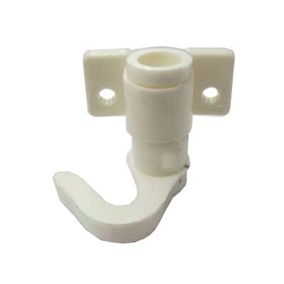 White Upper Escutcheon Rod Hook