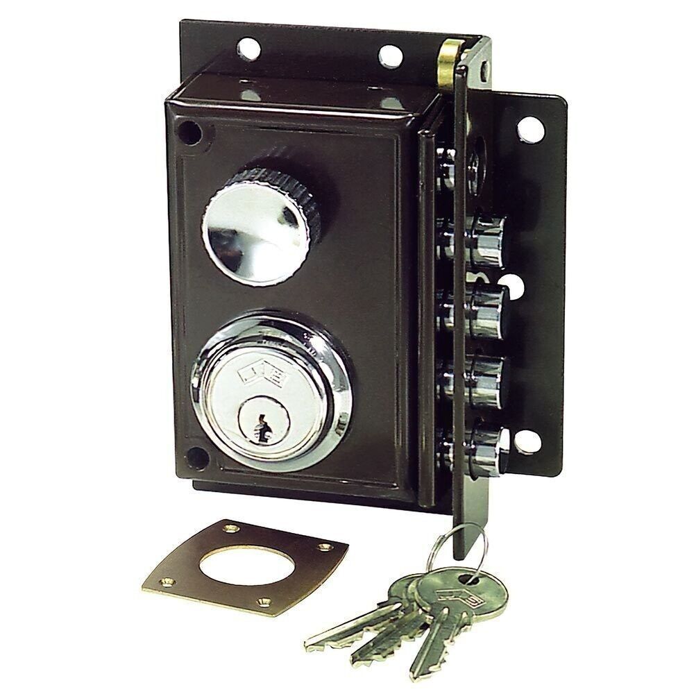 Jis 240-Schloss, braun lackiert, 11 x 7/rechts