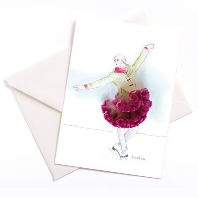 Celosia Argen Pink - card with color core and envelope | 210