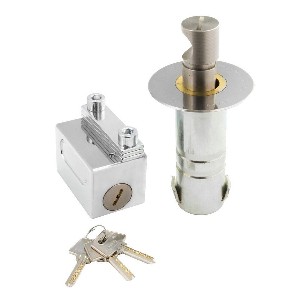 Vorhängeschloss mit integriertem Flachschlüssel C-1 Buchse