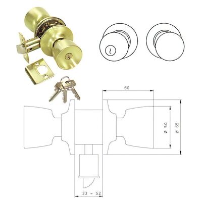 Tesa 3502-LM/60/70 Knopf