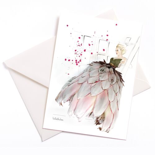 Protea – Karte mit Farbkern und Umschlag | 053
