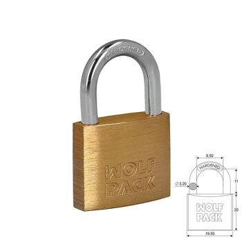 Cadenas Laiton Arc Normal 20 mm.