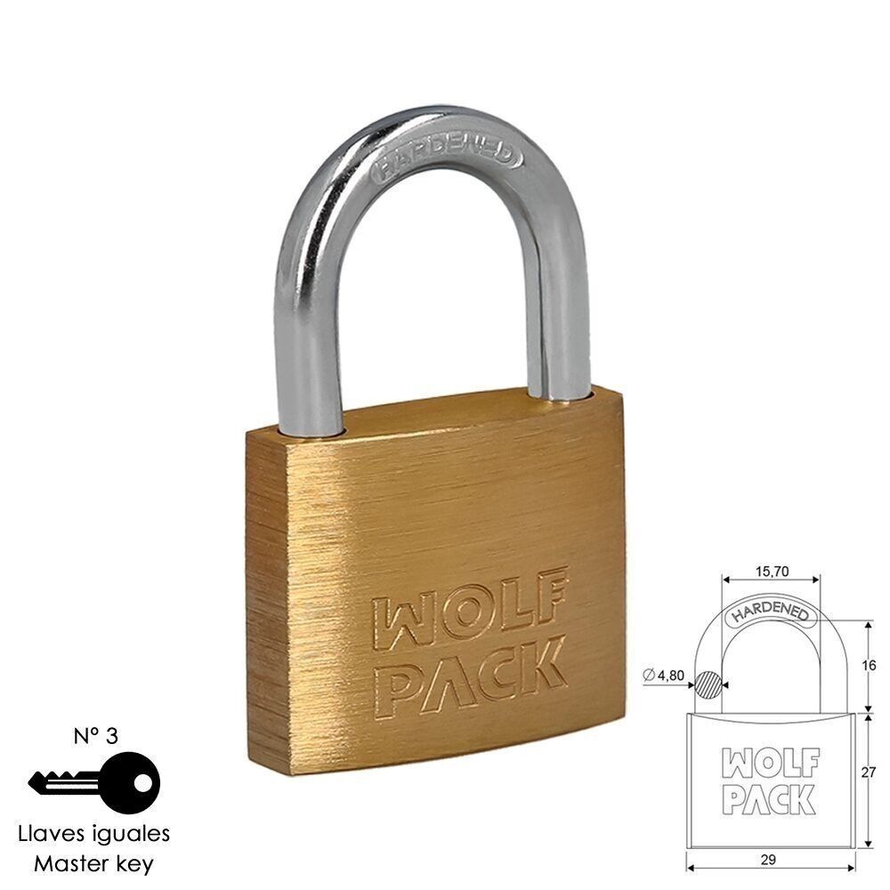 Brass Padlock Normal Arch Keys Alike 30 mm. No.3
