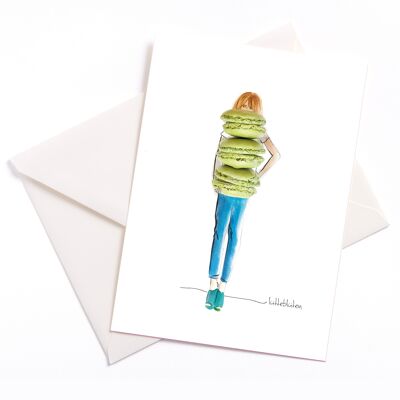 Macarons - card with color core and envelope | 061
