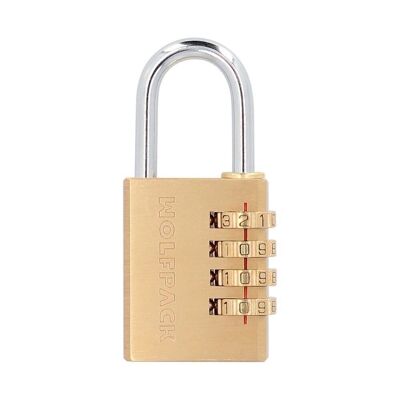 Brass Combination Padlock 40 mm. 4 digits