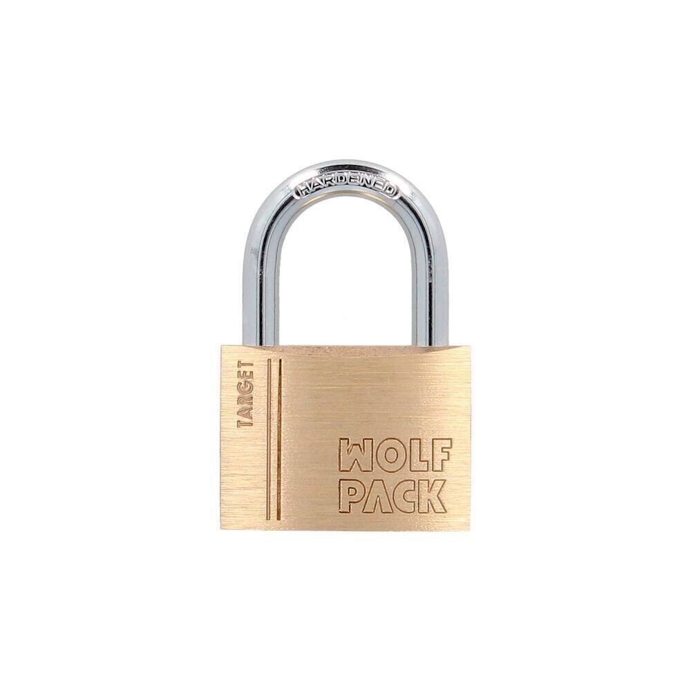 Normalbogen-Vorhängeschloss aus Messing, 40 mm. Zielserie. Gehärteter Bogen. Koffer-Vorhängeschloss, Spind-Vorhängeschloss, Tür-Vorhängeschloss