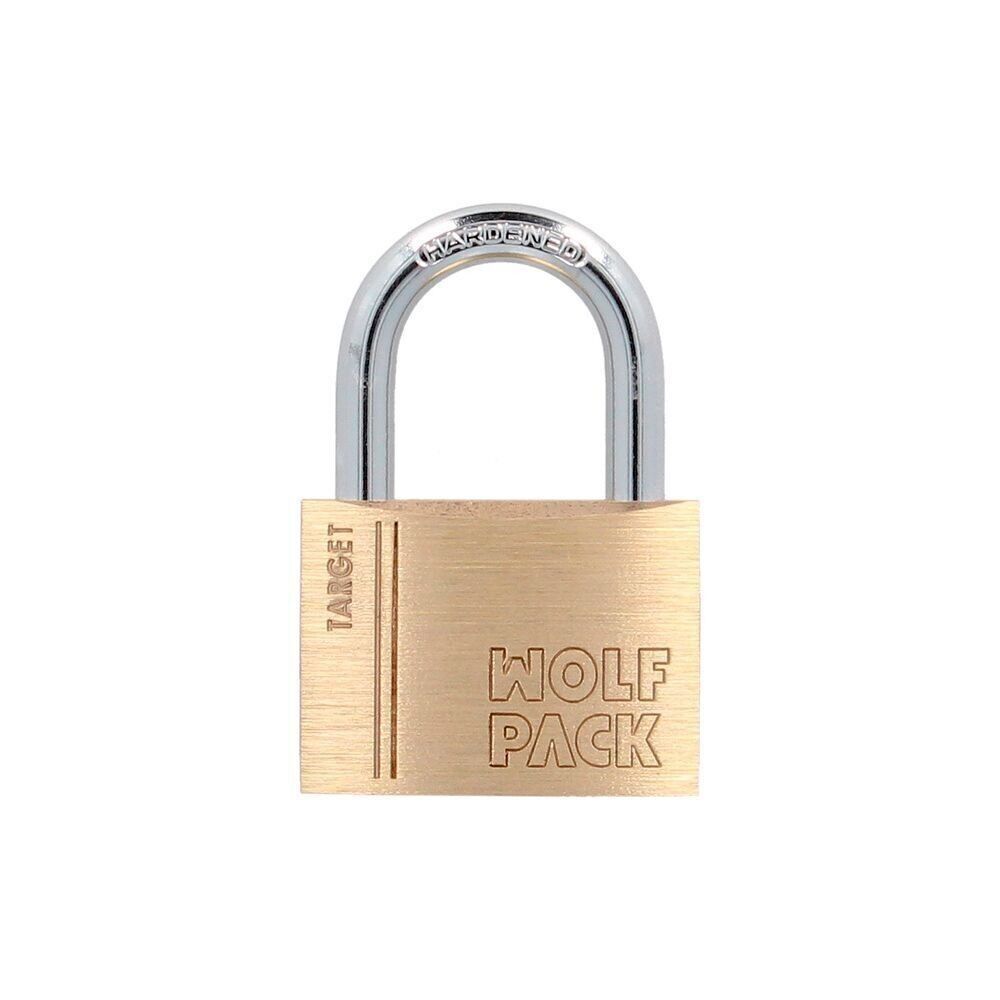 Normalbogen-Vorhängeschloss aus Messing, 50 mm. Zielserie. Gehärteter Bogen. Koffer-Vorhängeschloss, Spind-Vorhängeschloss, Tür-Vorhängeschloss