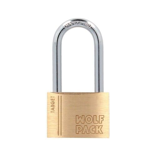 Candado Laton Arco Largo 50 mm. Serie Target. Arco Endurecido. Candado Maletas,  Candado Taquillas,  Candado Puertas