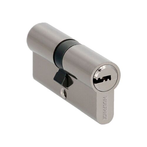 Cilindro Seguridad 30x30 mm. Leva Larga Niquelado Con 5 llaves