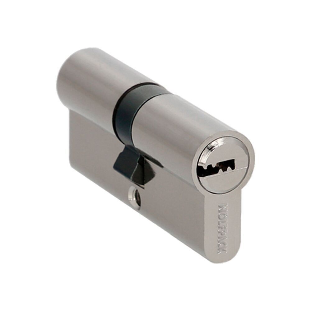 Sicherheitszylinder 35x35 mm. Lange vernickelte Nocke mit 5 Schlüsseln