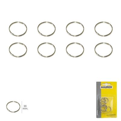 Keychain Ring "20 mm (Blister 8 pieces)