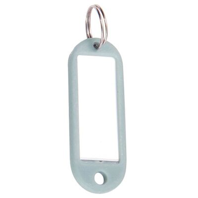 Gray Label Holder Keychain