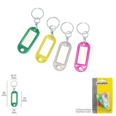Label holder keychain (Blister 4 pieces)