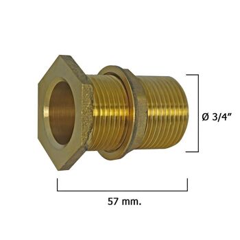 Racort de sortie de réservoir avec filetage 3/4"