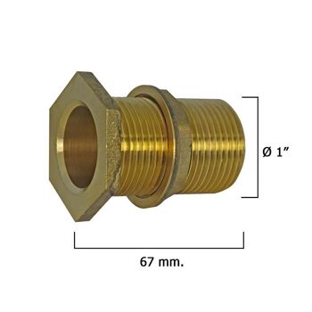 Racort de sortie de réservoir avec filetage 1 "