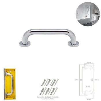 Poignée de douche Maurer chrome brillant "32 mm. Longueur 30 cm.