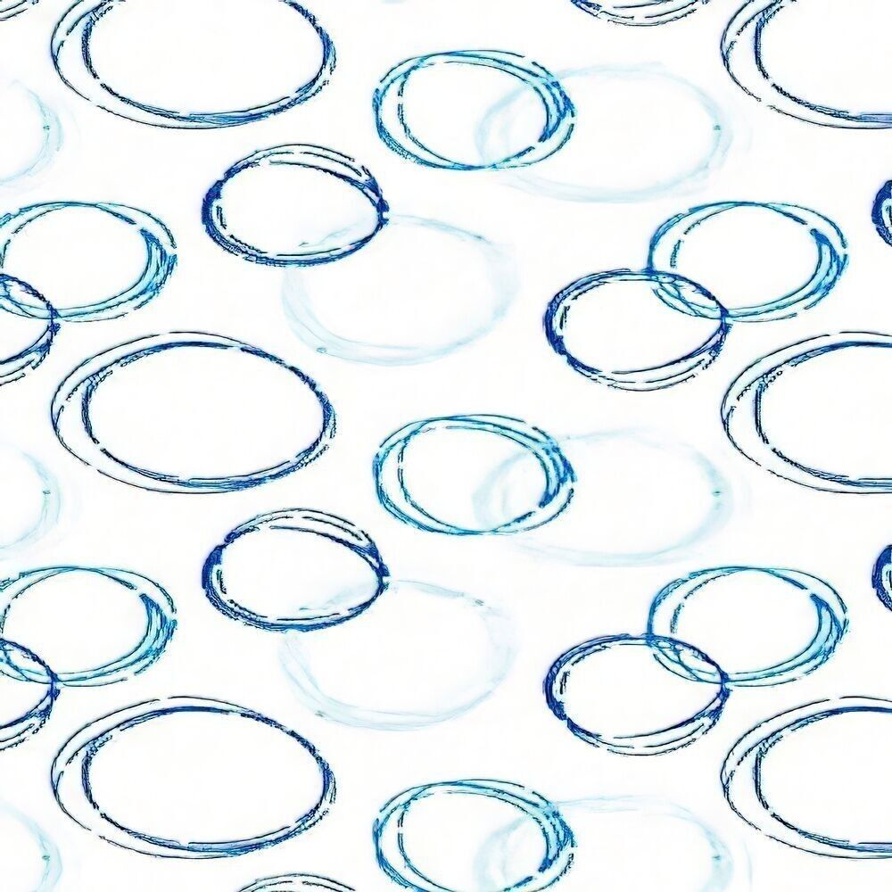 Blue Bubbles Fabric Shower Curtain 180x200 cm.