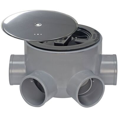 PVC Siphonic Pot T 85 BA 110 50-40 Height 75 mm. With ventilation cover