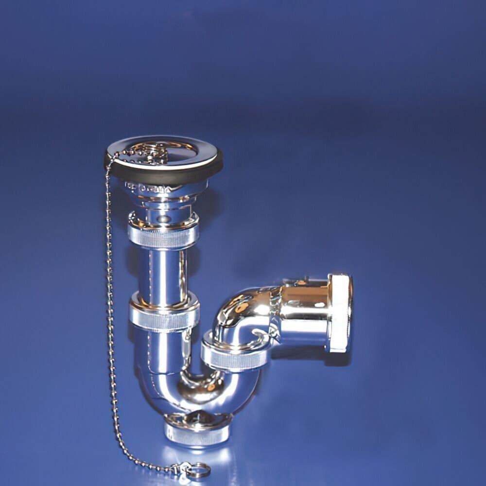 Metallischer gebogener Siphon T-30-C ME 1 1/2