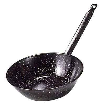 Double Deep Frying Pan With Enameled Handle 24 cm.