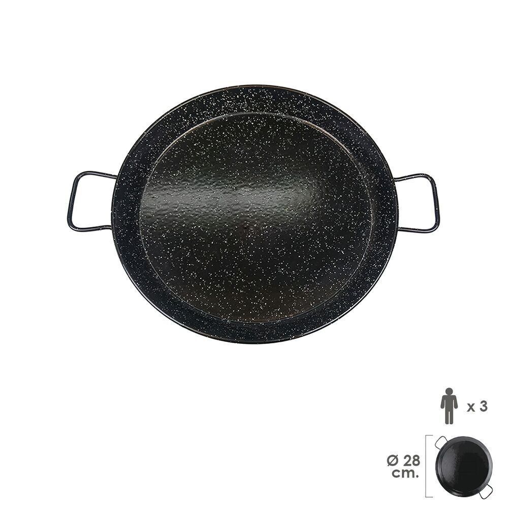 Paellera valenciana smaltata 3 persone/ 28 cm.
