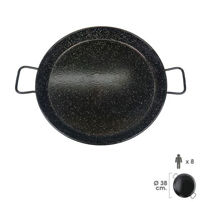 Emaillierte valencianische Paellera 8 Personen/ 38 cm