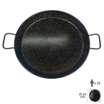 Paellera valencienne émaillée 22 personnes/ 65 cm