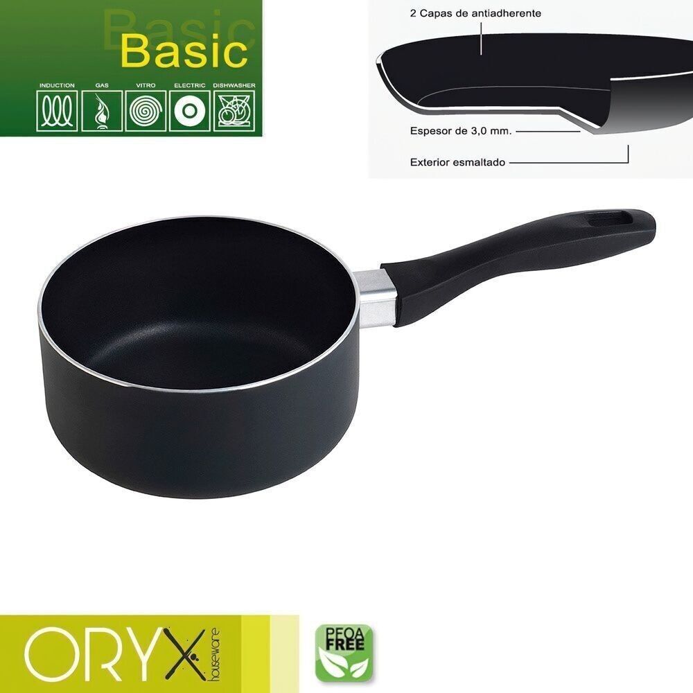 Casseruola base in alluminio antiaderente 16 cm./ 3 mm.