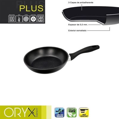 Oryx Non-Stick Plus Aluminum Frying Pan, Forged, Induction Suitable, PFOA Free, Diameter 18 cm, Thickness 5 mm.