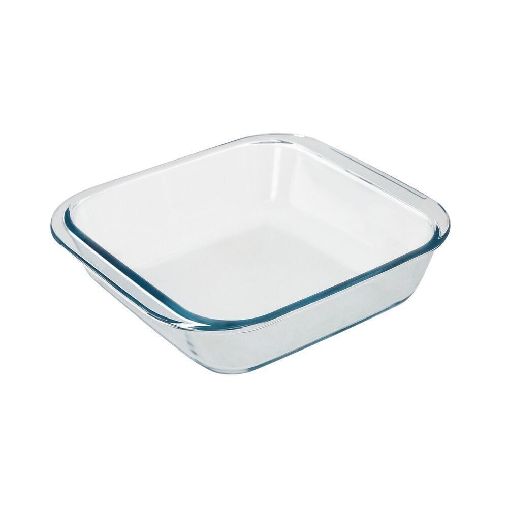 Plat à Four Carré en Verre Borosilicate 1, 1 litres. 18x18cm. Mélanges idéaux, Salades, Desserts, Cuisine, Pâtisseries. sans BPA