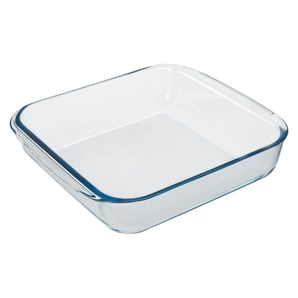 Plat à Four Carré en Verre Borosilicate 1, 1L. 20,7x20,7cm. Mélanges idéaux, Salades, Desserts, Cuisine, Pâtisseries. sans BPA