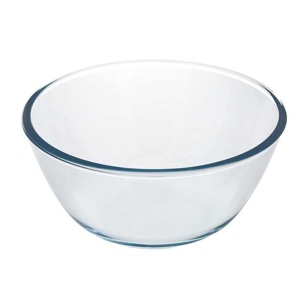 Ciotola in vetro, ideale per mescolare.  2.5 litri.  Senza BPA, vetro borosilicato.Insalate, Dessert, Cucina, Pasticceria