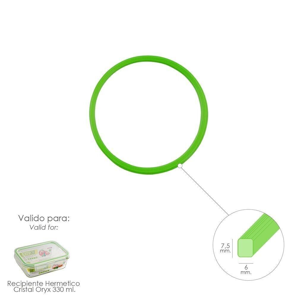 Silicone Ring For Hermetic Rectangular Glass Container 330 ml.