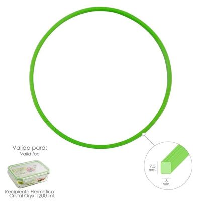 Silicone Ring For Rectangular Glass Airtight Container 1.200 ml.