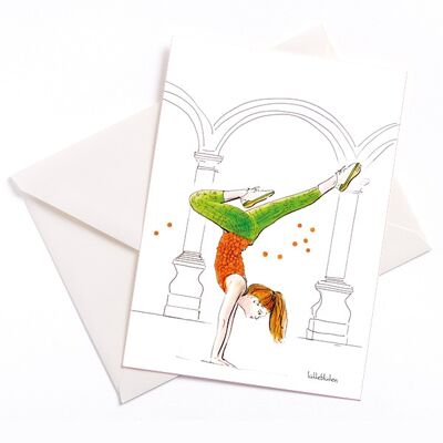 Red Lens Yoga - Card with Color Core and Envelope | 033
