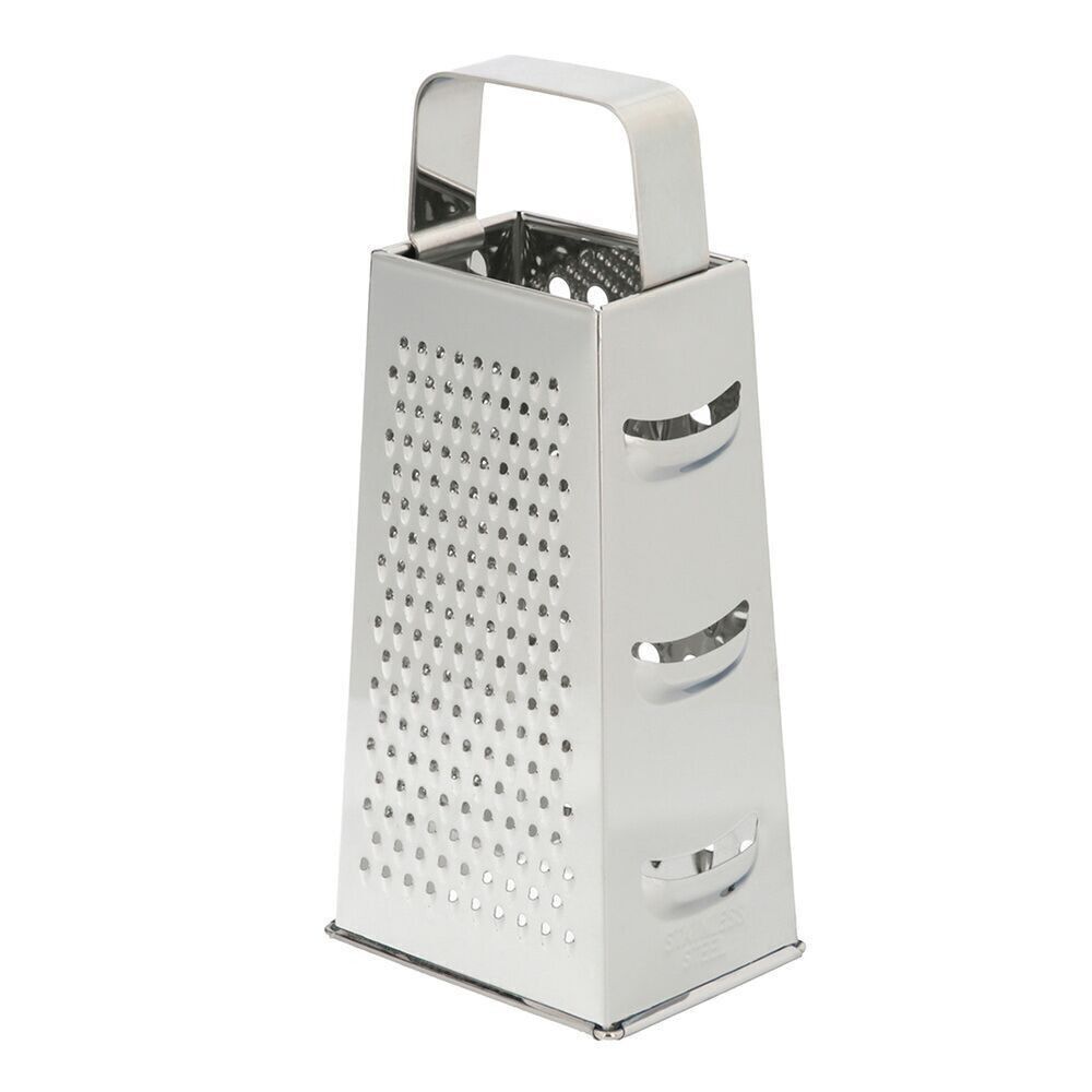 Râpe en acier inoxydable, 4 coupes différentes, verticale.