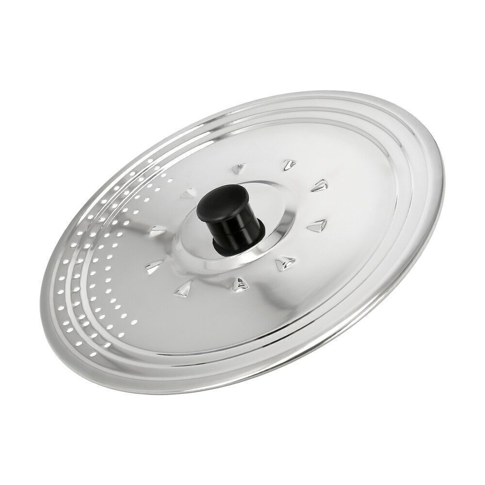 Stainless Steel Multipurpose Lid " 28 cm.  Use Anti-Splash Lid and Drainer. Adjustable Lid Different Measurements