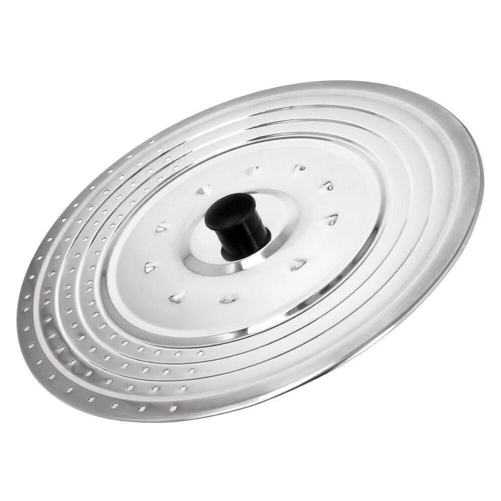 Stainless Steel Multipurpose Lid " 32 cm.  Use Anti-Splash Lid and Drainer. Adjustable Lid Different Measurements