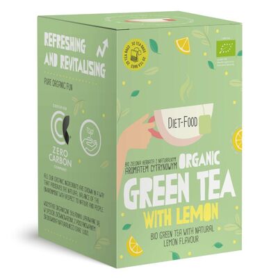 Bio Grüner Tee mit Zitrone 20 Teebeutel - 40 g